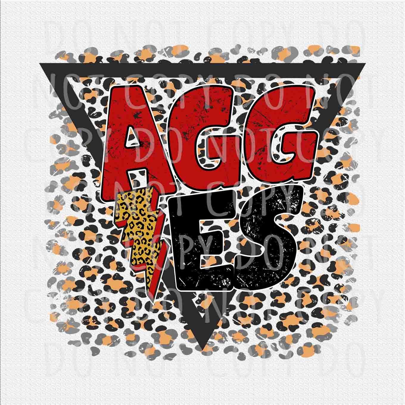Aggies Team png, Aggies Team red and black Leopard Lightning Bolt design png, Digital download