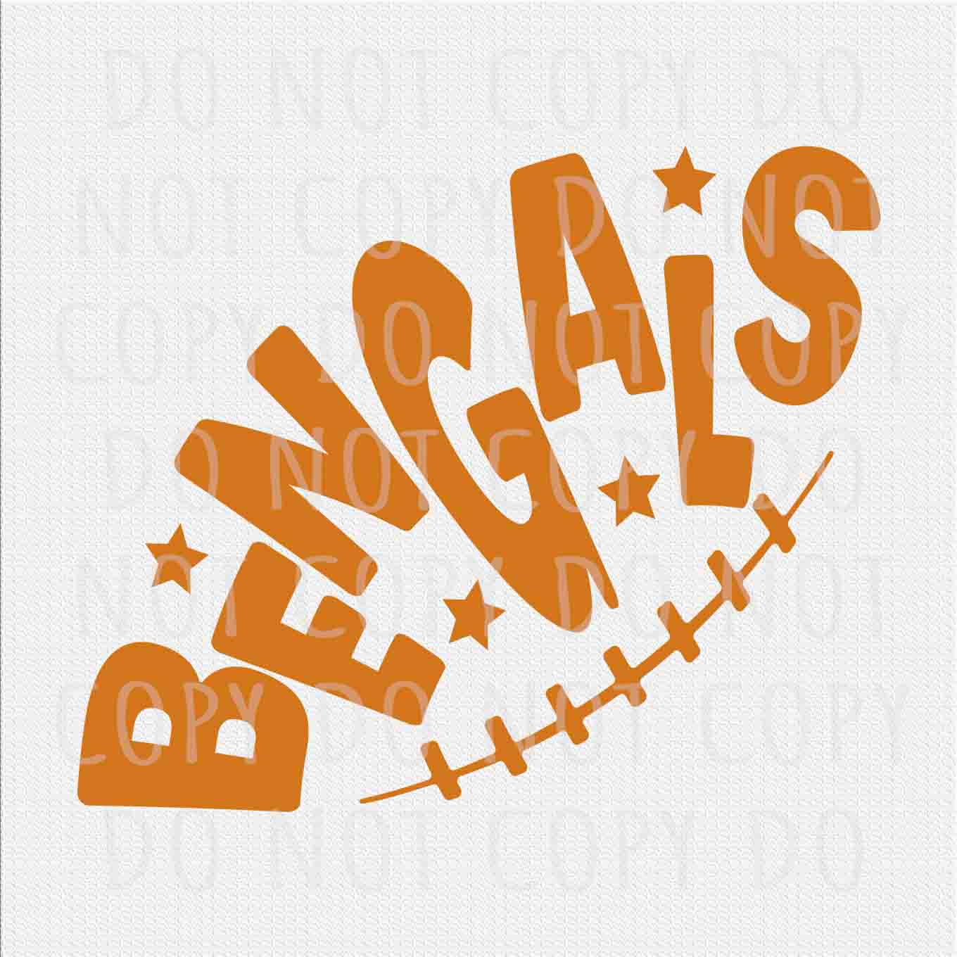 Bengals team png, Retro Bengals Orange Vintage Letters football design png, Sublimation design png