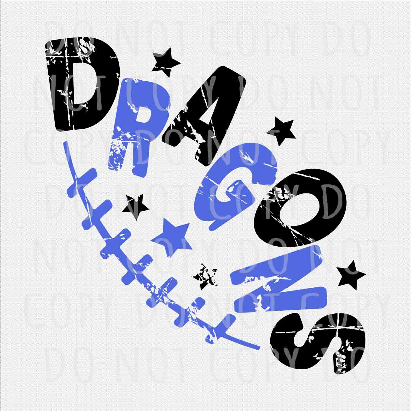 Dragons png (+ 5 designs FREE), Dragons White Black Gold Royal bluy Red Colors Distressed Letters Stars Football Mascot png
