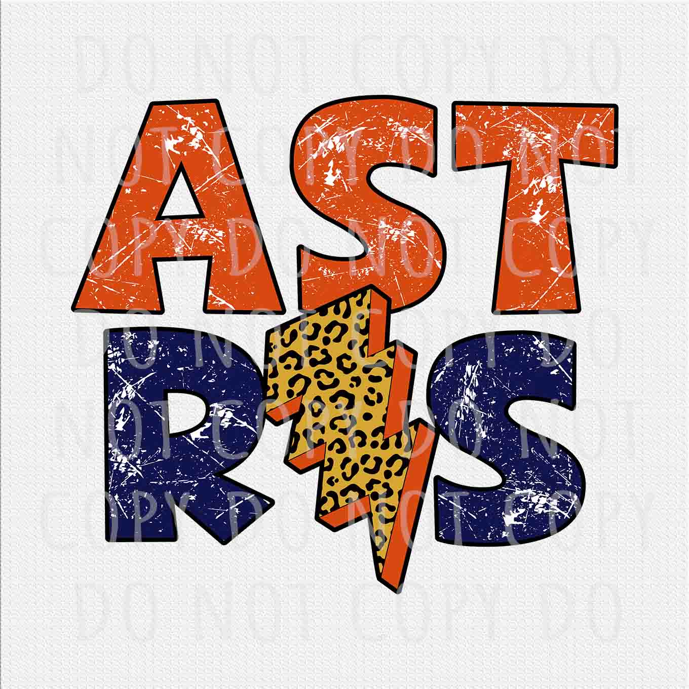 Astros png, Astros Orange and Navy Leopard Lightning Bolt Sublimation design png, Mascot design png