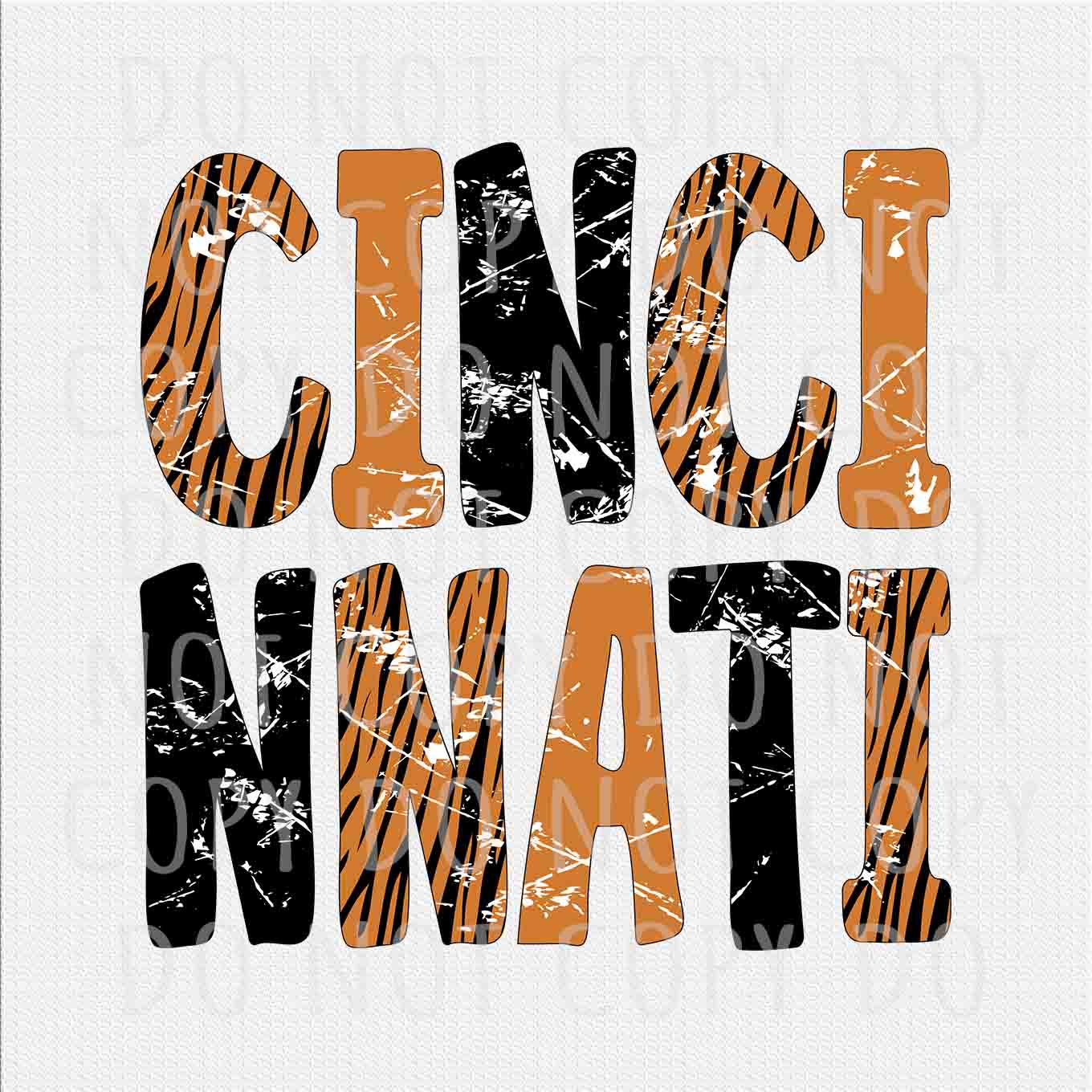 Cincinnati team png, Retro Cincinnati Orange and black Tigers Vintage Letters design png, Sublimation design png