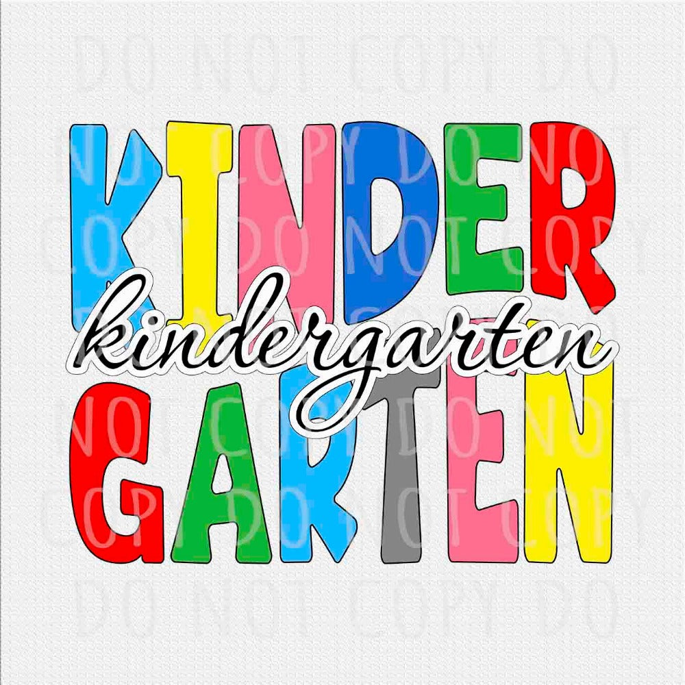 Kindergarten Png, First Day Of School, Kindergarten Teacher png, Colorful design
