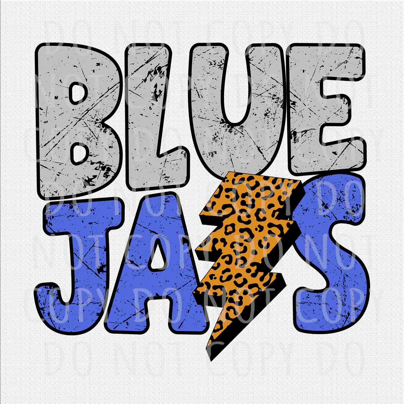 Blue Jays png, Blue Jays Colorful Leopard Lightning Bolt design png, Digital download