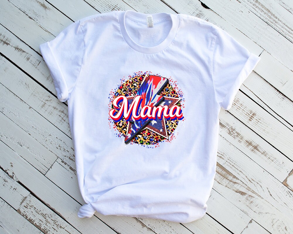 Patriotic Mama png, Red White and Blue Colors Mama Patriotic png, America, Stars Flag, 4th July, Shirt Design, Sublimation Design Download