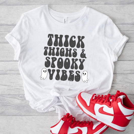 Thick Thighs And Spooky Vibes png, Spooky Vibes Sublimation Digital Download, Ghost png, Cat png, Halloween sublimation