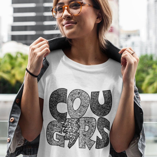 Cougars png, Cougars Gray Lightning Bold design, Cougars team design png, American Football png, Digital download