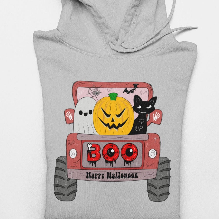 Happy Halloween Truck Sublimation png, Ghost Pumpkin Black Cat Boo Bat Spider Png, Sublimation Digital Download, Halloween sublimation png