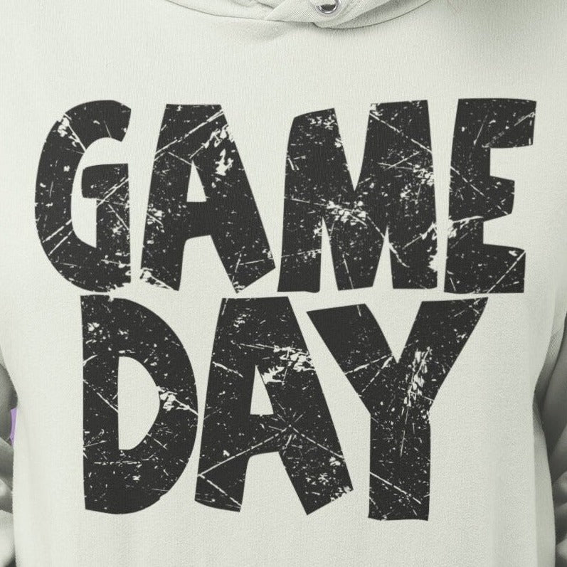 Game day png, Game Day Black letters Distressed Vintage Retro Style Sport Game, Digital download