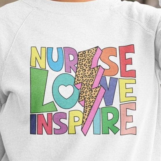 Nurse Love Inspire png, Nurse Life png, Nurse png, Nurse Сolorful Lightning Bolt design png | Digital download