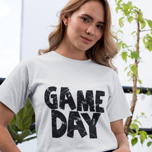 Game day png, Game Day Black letters Distressed Vintage Retro Style Sport Game, Digital download