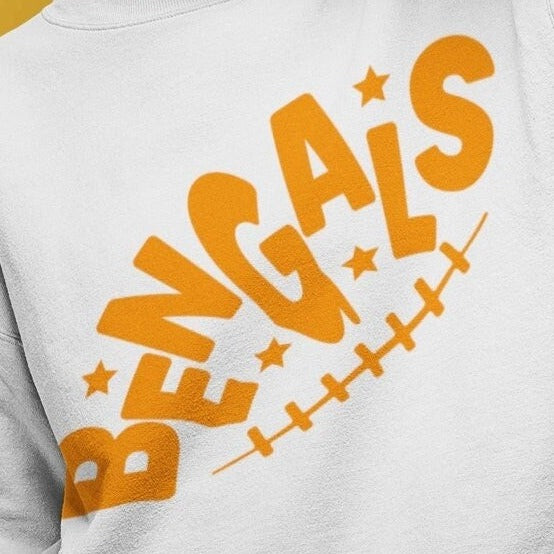 Bengals team logo png, Bengals Mascot Orang Retro Vintage Letters Digital download, Sublimation Design