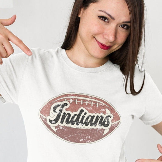 Indians png, Indians Distressed Football design png, American Football team png, Digital download