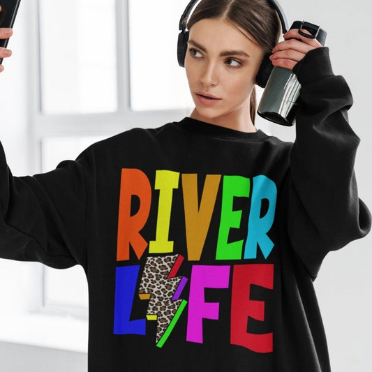River life png, Summer life png, River life Colorful Letters Lightning Bolt design