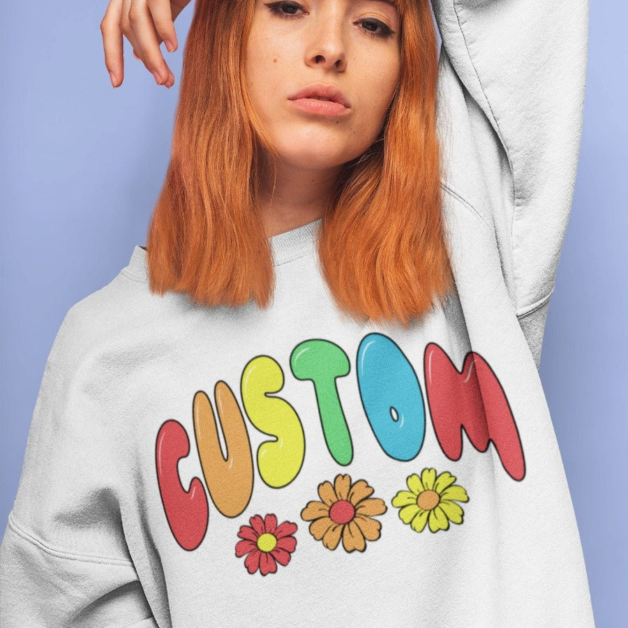 Custom Order png, Retro Custom Vintage Daisies with Letters design png, Sublimation design png