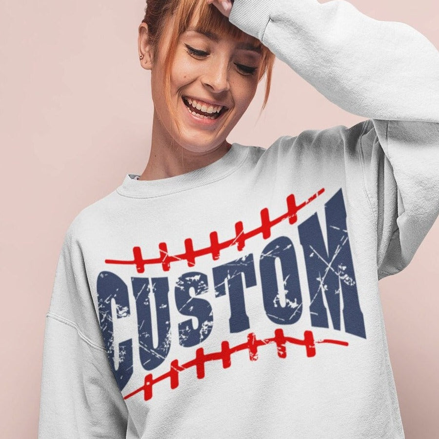 Custom Mascot png, Retro Personalized Distressed Vintage Letters football design png, Sublimation design png